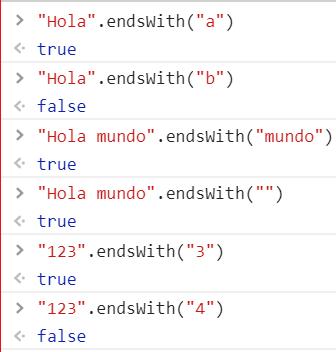 Comprobar si una cadena termina con en JavaScript