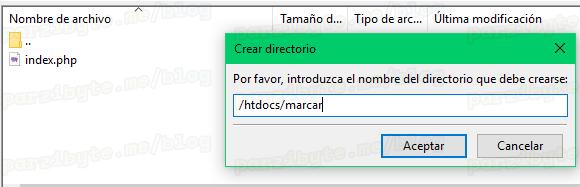 5 - Crear directorio