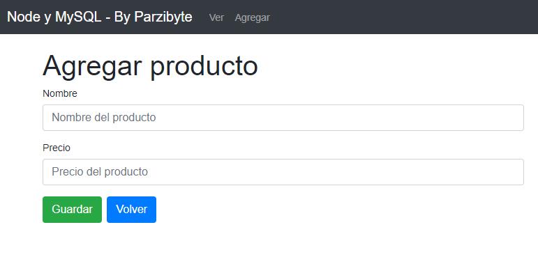Formulario de Bootstrap para enviar producto