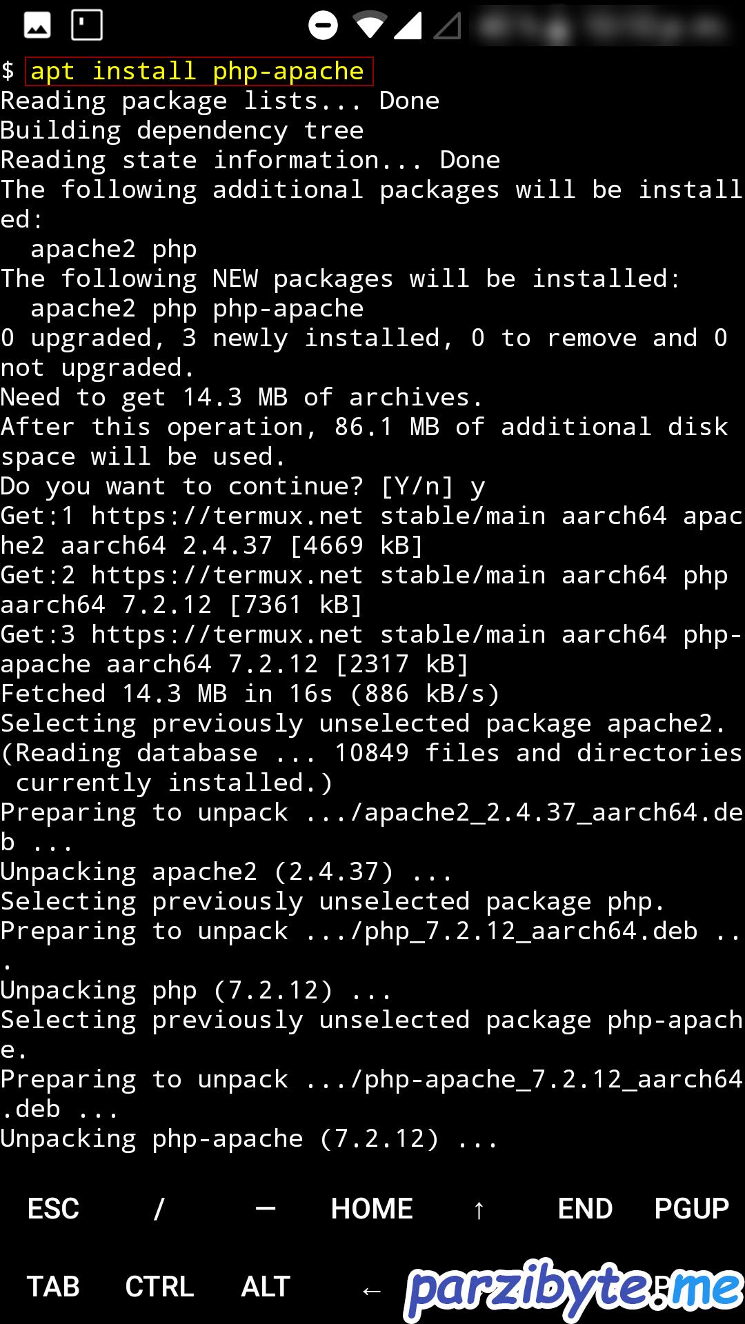 Instalar PHP y Apache en Android