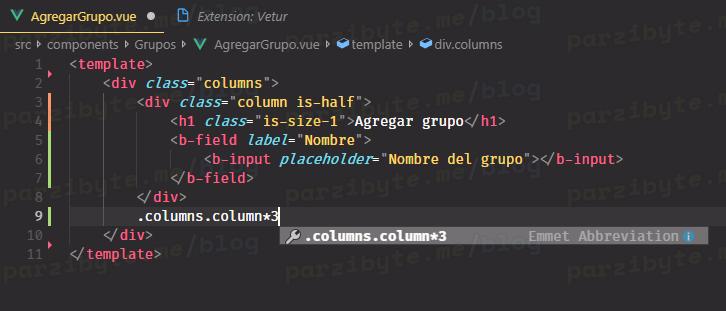 3 - Soporte para Emmet