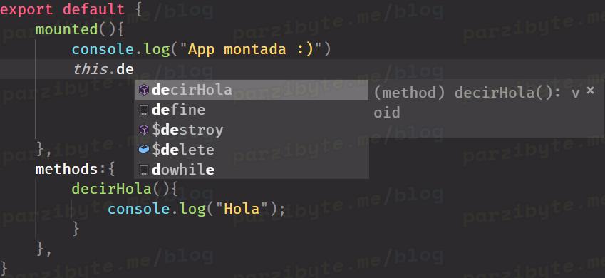 5 - Autocompletado de métodos