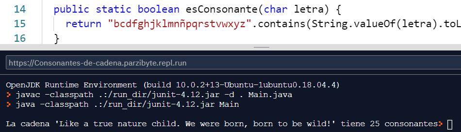 Contar consonantes en Java
