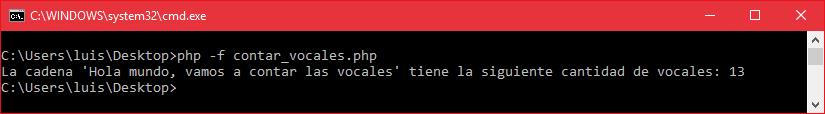 Contar vocales en PHP