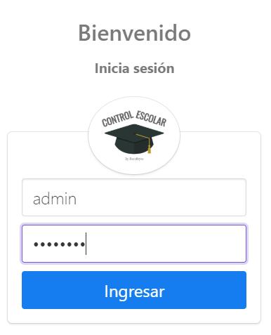 Iniciar sesión en el control escolar