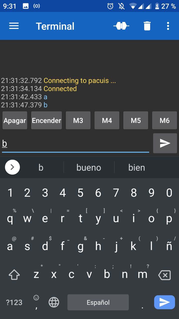 Comando para apagar y encender foco con Arduino y Bluetooth