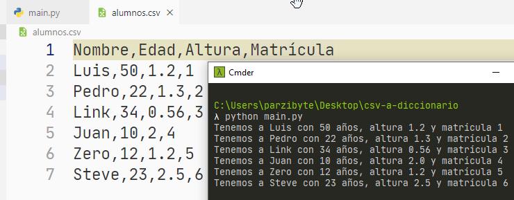 Convertir CSV a lista de diccionarios con Python - Ejemplo de código