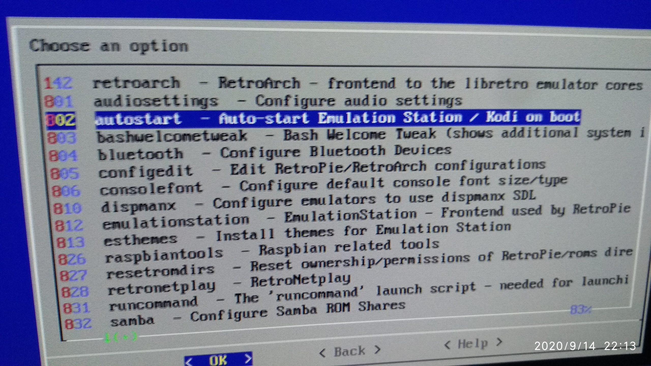 Iniciar Emulation Station automáticamente en inicio de Pi