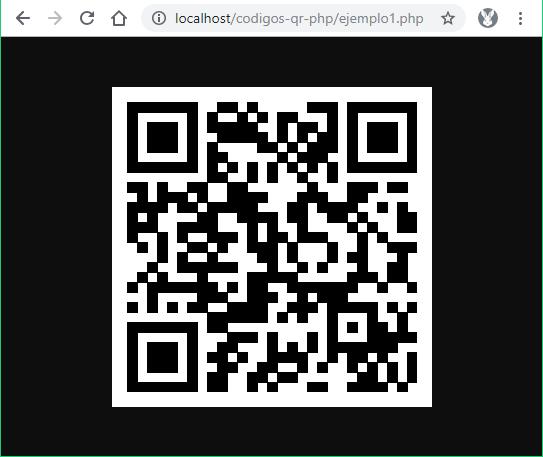 Primer código QR generado con PHP