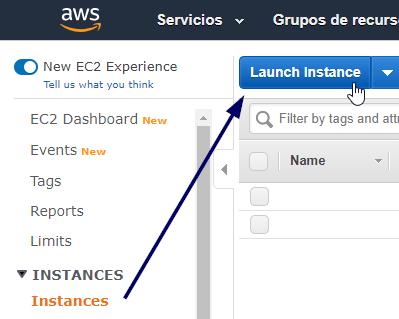 Lanzar instancia ec2 en aws