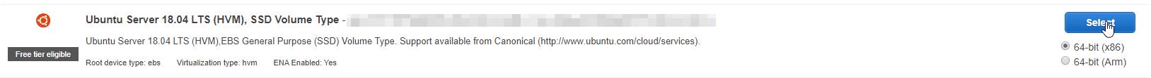 Seleccionar Ubuntu Server 64 bits
