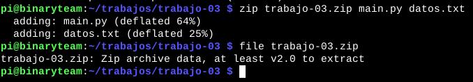 Crear zip desde la terminal de Linux