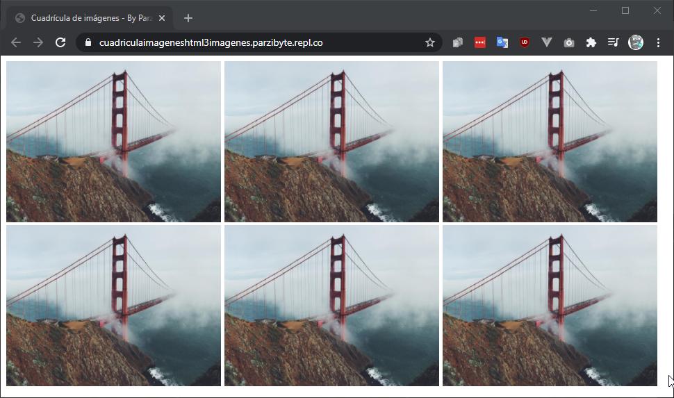 Diseño HTML - cuadrícula de 3 imágenes con CSS