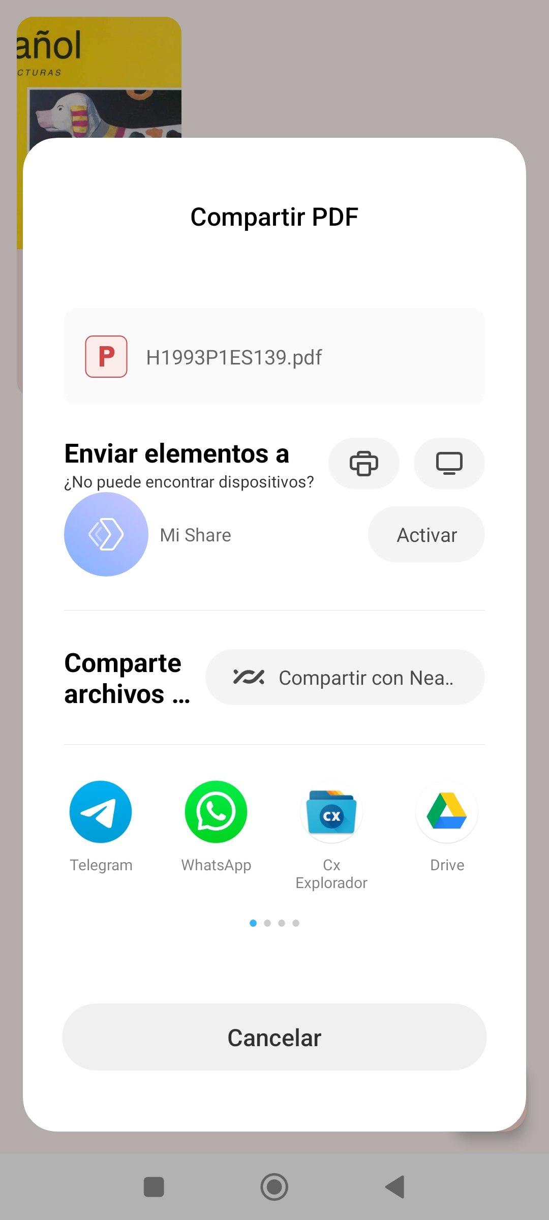 Compartir Libro CONALITEG como PDF a WhatsApp, Facebook, Telegram, etcétera