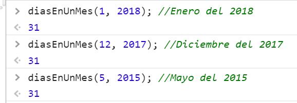 Número de días que tiene un mes según su número y año