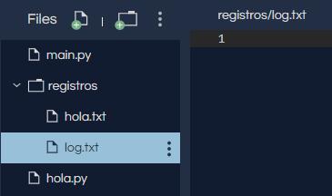 Archivos y carpetas con replit para Python 3