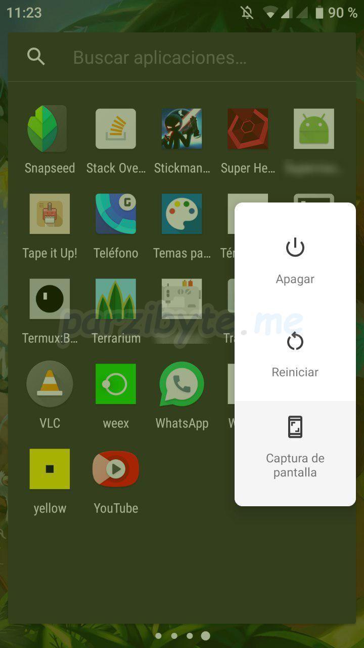 A punto de reiniciar el dispositivo
