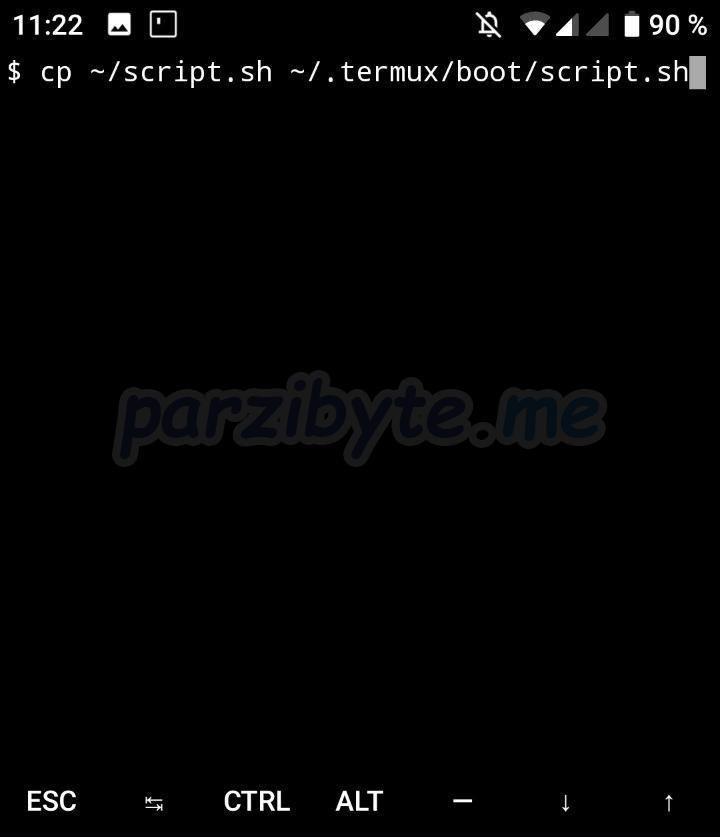 Copiar script a termux boot