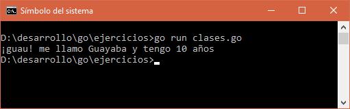 Métodos de clases en Go