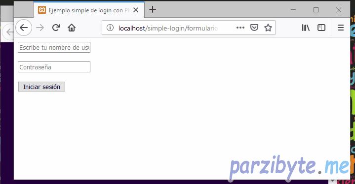 Ejemplo simple de login y sesiones con PHP