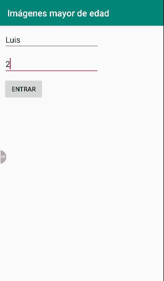 Ejercicio Android - Mostrar imagen comprobando si es mayor de edad