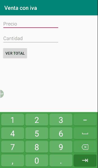 Total de venta con IVA - Ejercicio Android
