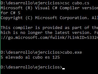 Elevar número al cubo con C#