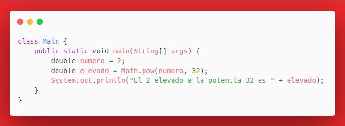 Cómo usar Math.pow en Java para elevar un número a determinada potencia (cuadrado, cubo, etcétera)