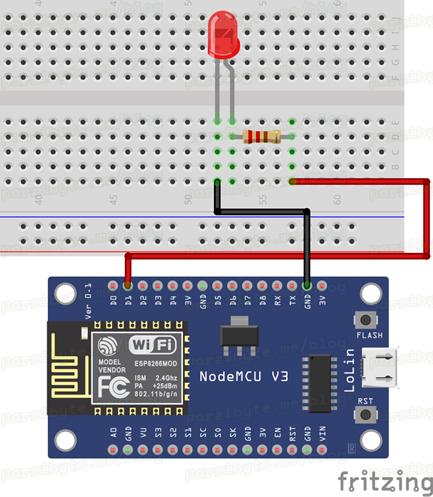 LED con NodeMCU ESP8266\_bb