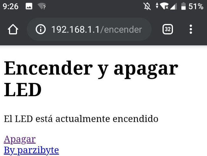 NodeMCU ESP8266 - Servidor web para apagar LED
