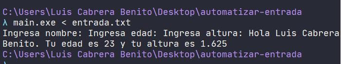 Automatizar entrada de datos por teclado usando archivo