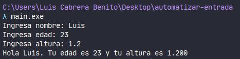 Solicitando datos por teclado