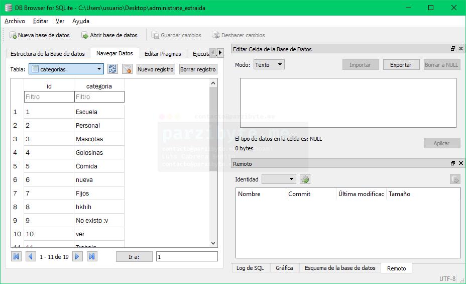 7 - Explorar base de datos extraída desde Android