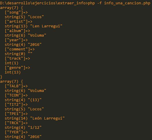 Información de ID3 obtenida gracias a MP3 Info