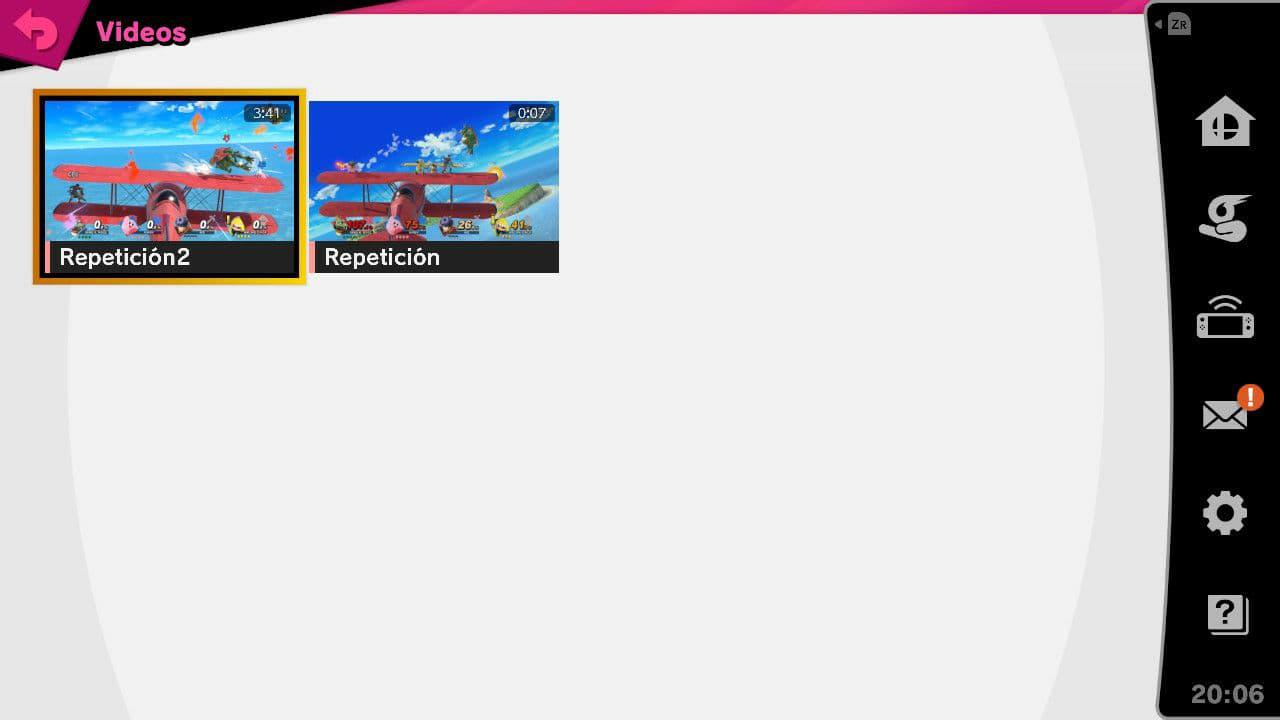 Vídeos de repeticiones en Super Smash Bros Ultimate