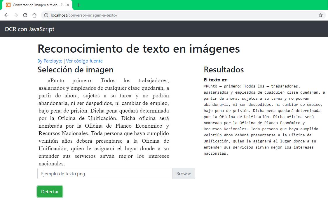 Conversor de imagen a texto en Chrome