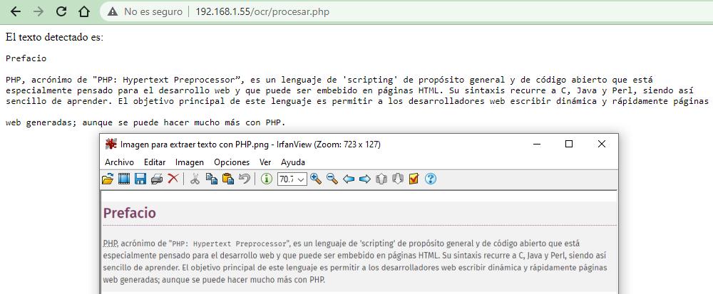 OCR con PHP - Detectar texto de una imagen