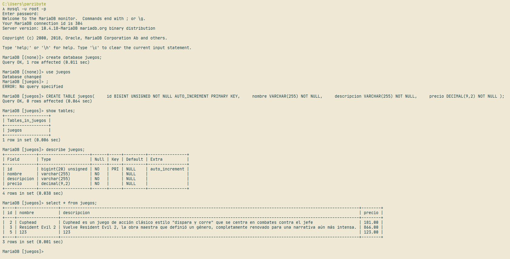 Preparando base de datos MySQL para conectar con Flask