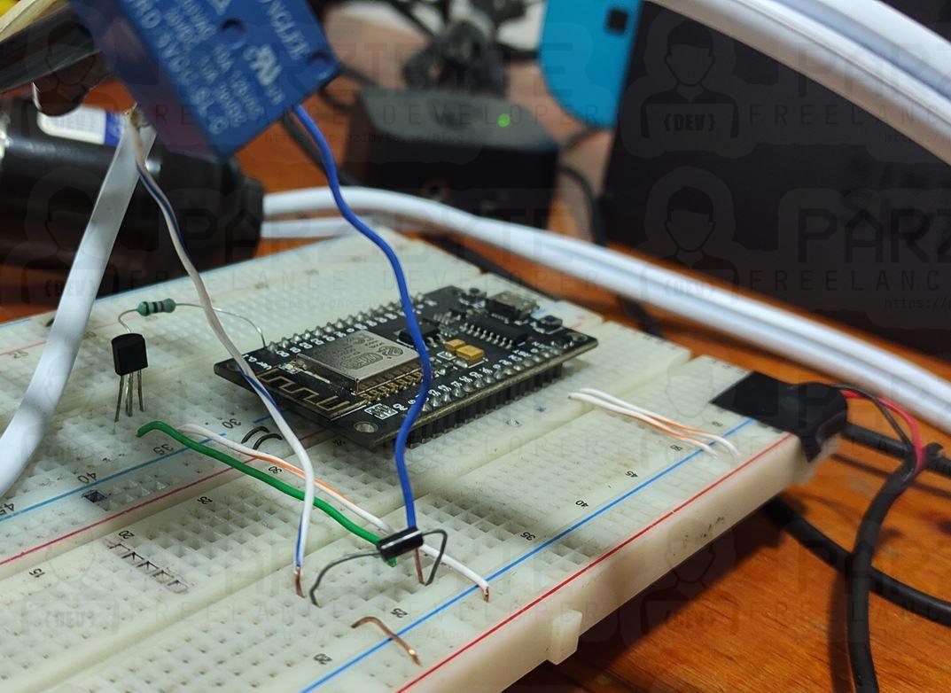 Transistor para controlar relevador de bombilla con Bot de Telegram y NodeMCU ESP8266