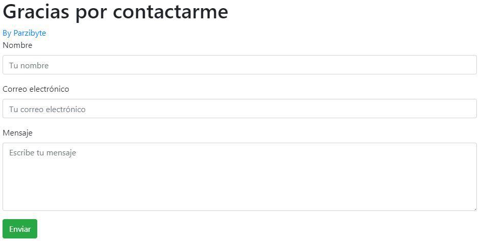 Diseñando el formulario de contacto con PHP usando Bootstrap 4