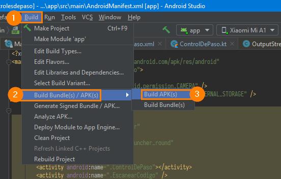 Compilar APK con Android Studio