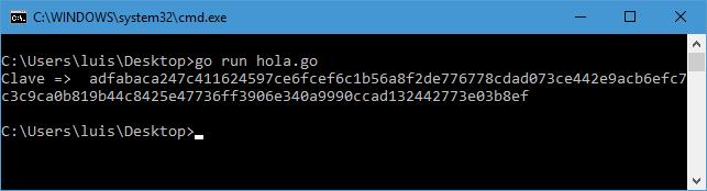 Generar clave hexadecimal de 128 caracteres
