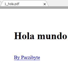 Generar PDF con PHP usando dompdf - Hola mundo