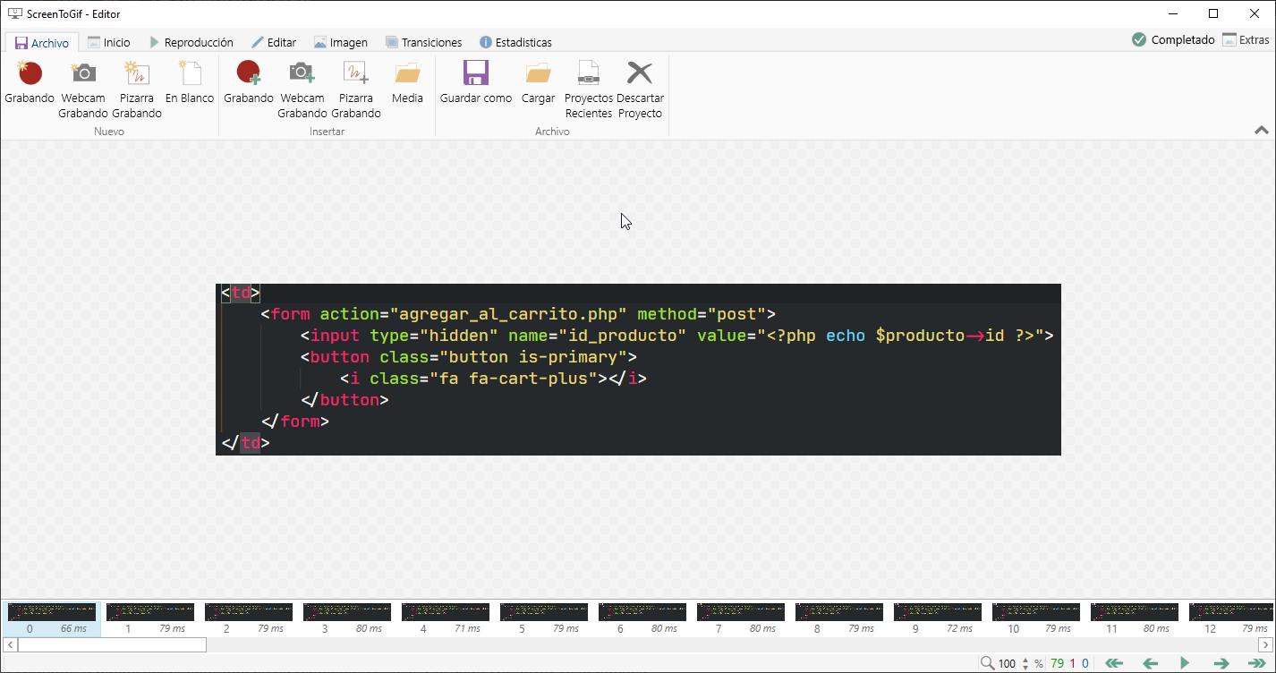 Usando ScreenToGif para grabar un GIF en Windows