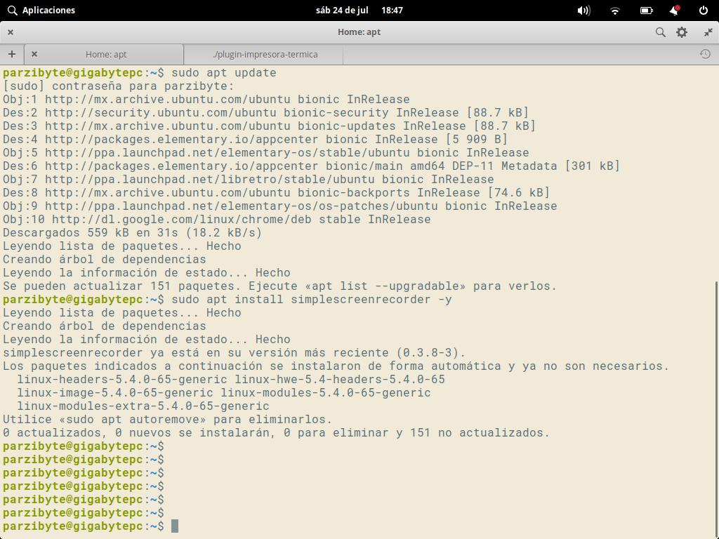 Instalando simple screen recorder en Linux - Grabar pantalla