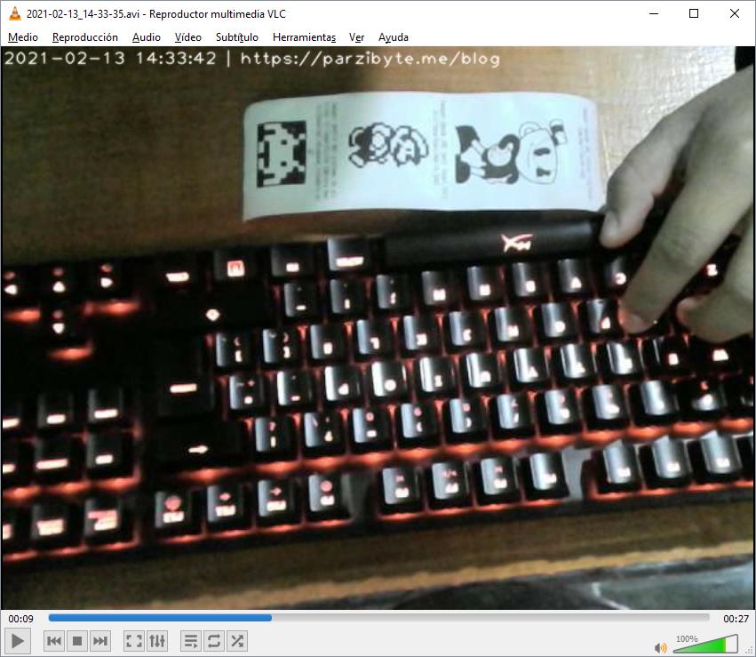 Vídeo grabado con Python y OpenCV