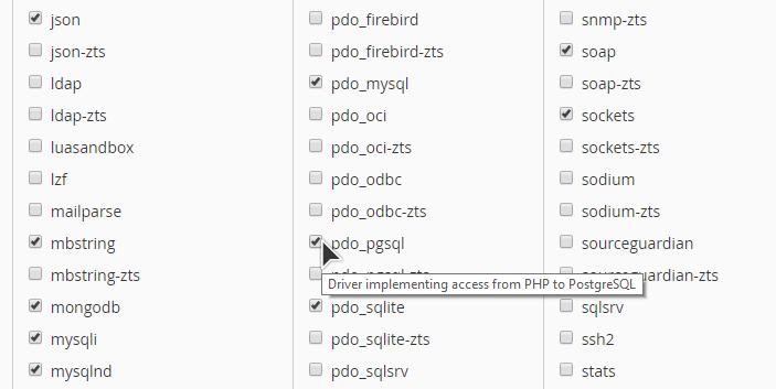 Habilitar extensión de PHP desde cPanel
