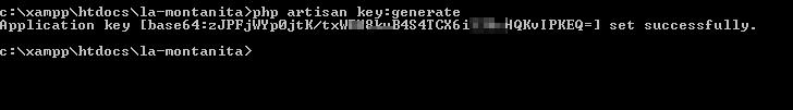 Crear clave para Laravel