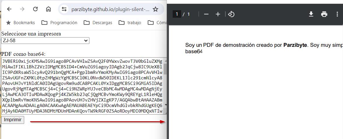 Imprimir PDF a partir de su representación en base64
