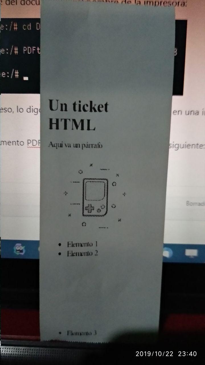 Documento PDF impreso desde terminal de Windows